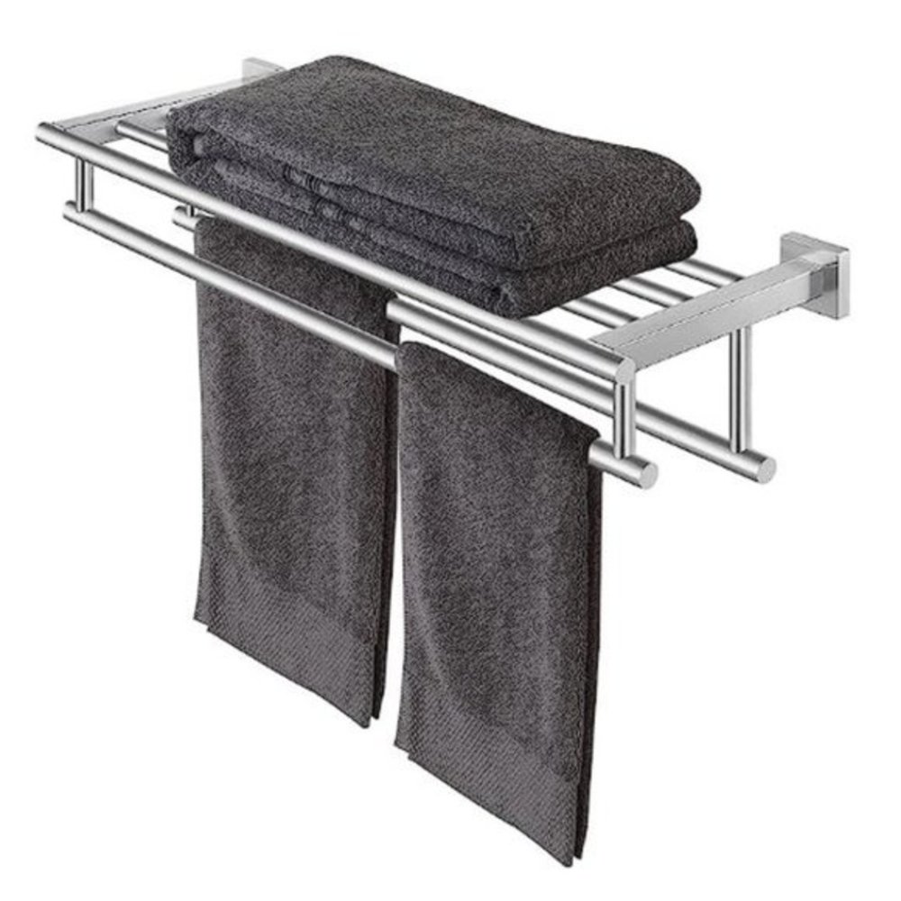 KES Bathroom Towel Rack Double Towel Bar 23.3in Wall Mount Shelf Stainless Steel